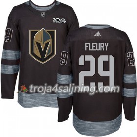 Vegas Golden Knights tröja Marc-Andre Fleury 29 1917-2017 100th Anniversary Adidas Svart Authentic - NHL Tröjor Herr
